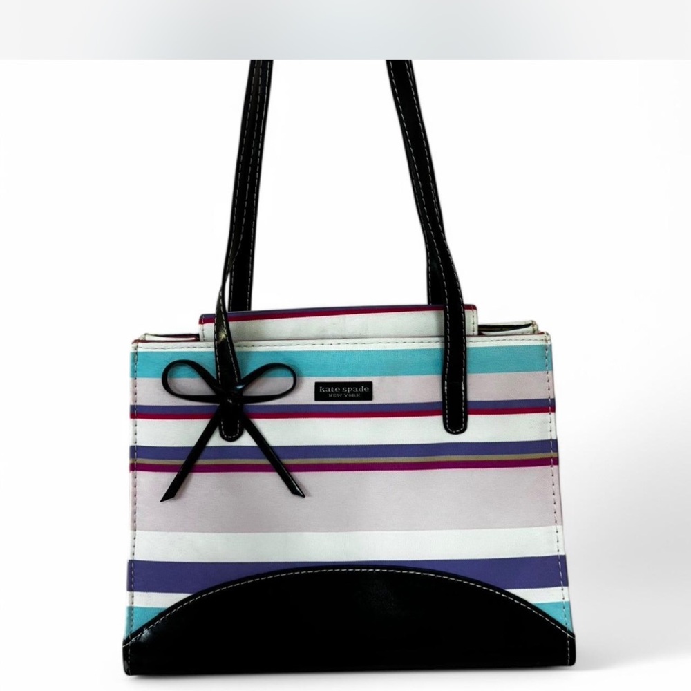 KATE SPADE~ Striped Multicolor Tote Bag
